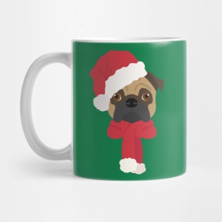 Christmas Pug Dog Face Mug